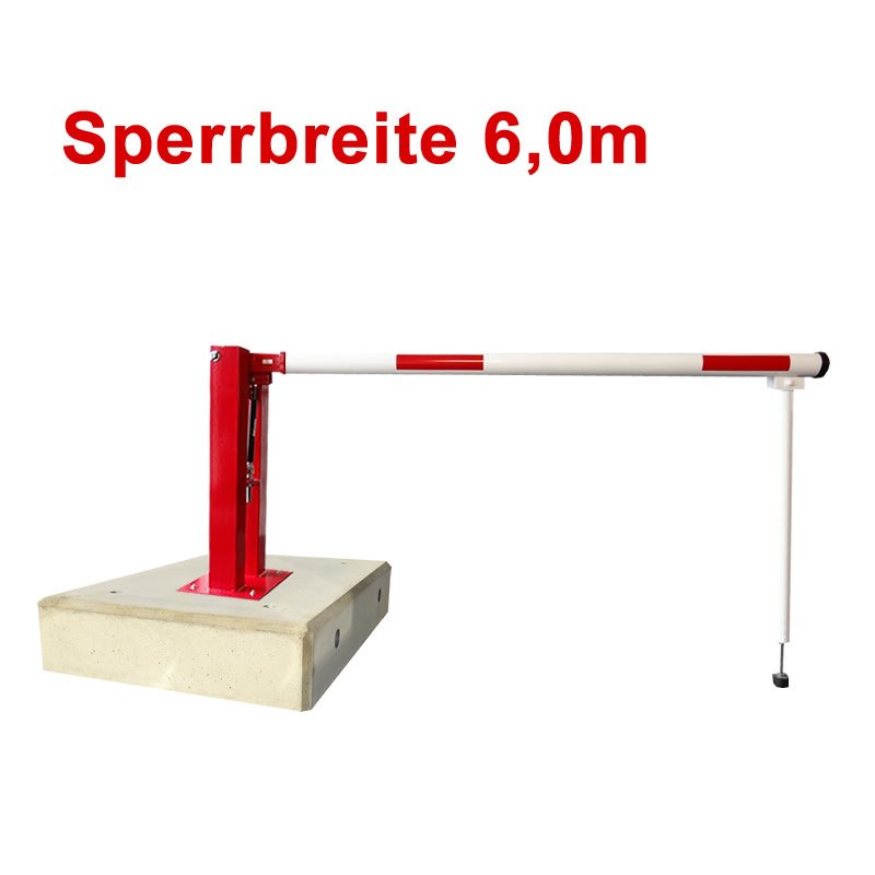 Mobile Schranke Handbetätigt mit Gasdruckfeder Sperrbreit