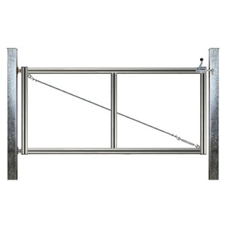 1 flüglig Drehtor Bausatz H=80, B=250, mit Pfosten 1 flüglig Drehtor Bausatz H=80, B=250, mit Pfosten