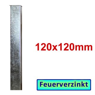 zum Einbetonieren 60x60x3mm Zaun- Torpfosten VZ L = 1500mm BAUER