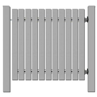 Gehtür Bausatz H=100, B=100 mit Pfosten Silbergrau