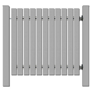 Gehtür Bausatz H=140  B=100 mit Pfosten Silbergrau