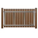 1-flüglig Drehtor Bausatz H=100, B=300 mit Pfosten Eiche-Rustikal