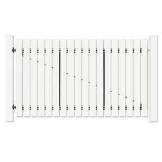 1-flüglig Drehtor Bausatz H=120, B=300 mit Pfosten Weiß