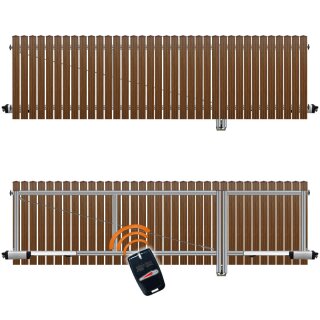 Münchner Modell Drehtor H=80 B=350 mit Antrieb Eiche-Rustikal