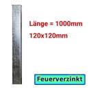 Zaun- Torpfosten VZ, zum Einbetonieren, 120x120x3mm, L =...