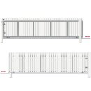 Schiebetor Hoftor Bausatz Bodengeführt H=140, B=480, zum Einbetonieren Weiß