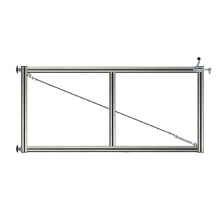 1-flüglig Drehtor Bausatz H=100 B=250 ohne Pfosten