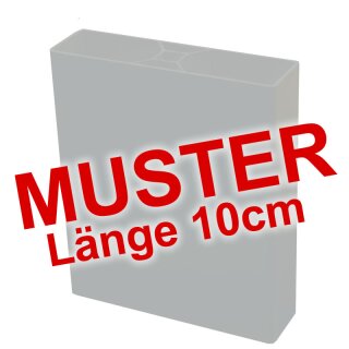 Muster - Kunststoff Lattenprofil Standard in Silbergrau
