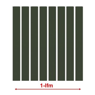 1 lfm Kunstst-Zaunbelag, Länge 0,58m Tannengrün