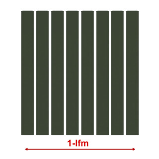 1 lfm Kunstst-Zaunbelag, Länge 0,84m Tannengrün