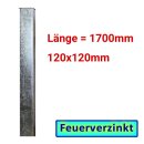 Zaun- Torpfosten VZ, zum Einbetonieren, 120x120x3mm, L =...