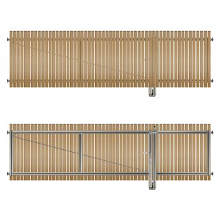 Münchner Modell Drehtor H=80 B=350 ohne Pfosten