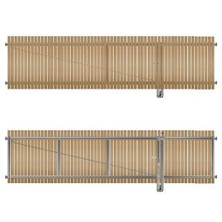 Münchner Modell Drehtor H=80 B=400 ohne Pfosten