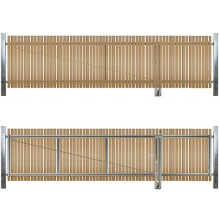 Münchner Modell Drehtor H=80 B=400 mit Pfosten