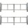 2-flüglig Drehtor Bausatz H=120 B=300 mit Pfosten