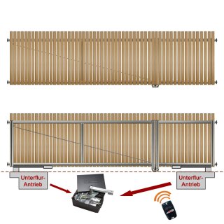 Münchner Modell Drehtor H=80 B=350 mit Antrieb