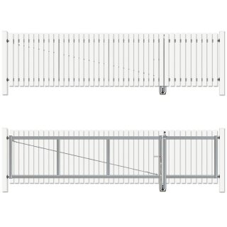 Münchner Modell Drehtor H=80, B=400 mit Pfosten