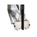 Industrie Schiebetor mit Doppelschiene mit E-Antrieb und Pfosten, bis 2,5m Torhöhe, bis 13m LW, in Alu-Natur
