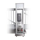 Industrie Schiebetor mit Doppelschiene mit E-Antrieb und Pfosten, bis 2,5m Torhöhe, bis 13m LW, in Alu-Natur
