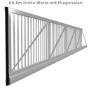 Industrie Schiebetor mit Laufschiene manuelle Bedienung / ohne Pfosten bis 2,0m Höhe bis 4,0m LW, RAL-Farbe