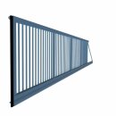 Industrie Schiebetor ECO mit Laufschiene, manuelle Bedienung / ohne Pfosten, bis 1,25m bis 6,5m Alu-Natur