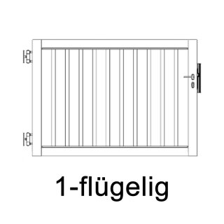 Industrie Flügeltor 1-flügelig mit Stabfüllung 1,5m Torhöhe bis 5,0m Säulenlichte RAL-Farbe