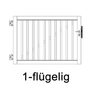 Industrie Flügeltor 1-flügelig mit Stabfüllung 2,0m Torhöhe bis 6,0m Säulenlichte RAL-Farbe