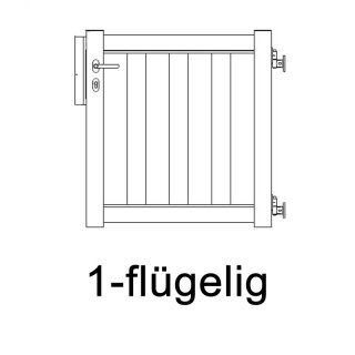 Industrie LINEA Top 90 Flügeltor 1-flügelig mit Lattenfüllung