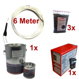 (Set4) Induktionsschleife 6m, 1x Vergußmasse 3kg, 3x Abstreumaterial 1L, Auswerteeinheit 230V AC