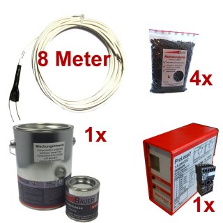 (Set6) Induktionsschleife 8m, 1x Vergußmasse 3kg, 4x Abstreumaterial 1L, Auswerteeinheit 230V AC