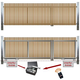 Münchner Modell Drehtor H=80 B=300 mit Antrieb