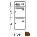 Unterputz Briefkasten Standard - 2 Fach Braun