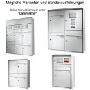 Unterputz Briefkasten Standard - 3 Fach Weiß Aluminium