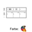 Unterputz Briefkasten Standard - 3 Fach Ral Farbe nach Wunsch