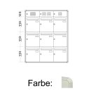 Unterputz Briefkasten Standard - 9 Fach Weiß
