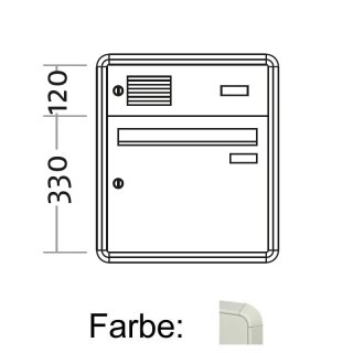 Unterputz Briefkasten Standard BIG - 1 Fach Weiß