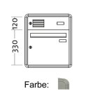 Unterputz Briefkasten Standard BIG - 1 Fach Weiß Aluminium