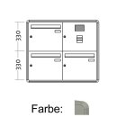 Unterputz Briefkasten Standard BIG - 3 Fach  2 Reihen Weiß Aluminium