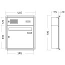 Unterputz Briefkasten Standard BIG - 6 Fach Weiß