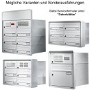 Unterputz Briefkasten Raumsparend - 2 Fach Eisenglimmer Grau