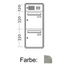 Aufputz Briefkasten Standard - 2 Fach Weiß Aluminium
