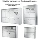 Aufputz Briefkasten Standard - 2 Fach Weiß Aluminium