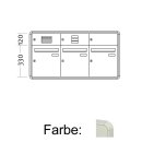 Aufputz Briefkasten Standard - 3 Fach Weiß