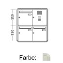 Aufputz Briefkasten Standard - 3 Fach,  2reihig Weiß