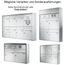 Aufputz Briefkasten Standard - 4 Fach Weiß Aluminium