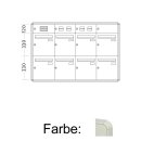 Aufputz Briefkasten Standard - 8 Fach Weiß
