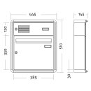 Aufputz Briefkasten Standard BIG - 3 Fach Braun