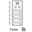 Aufputz Briefkasten Raumsparend - 4 Fach Weiß Aluminium