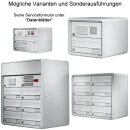 Aufputz Briefkasten Raumsparend - 10 Fach Weiß Aluminium