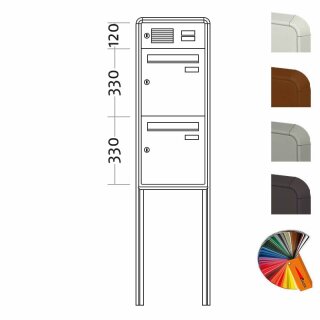 Briefkasten Freistehend Standard - 2 Fach